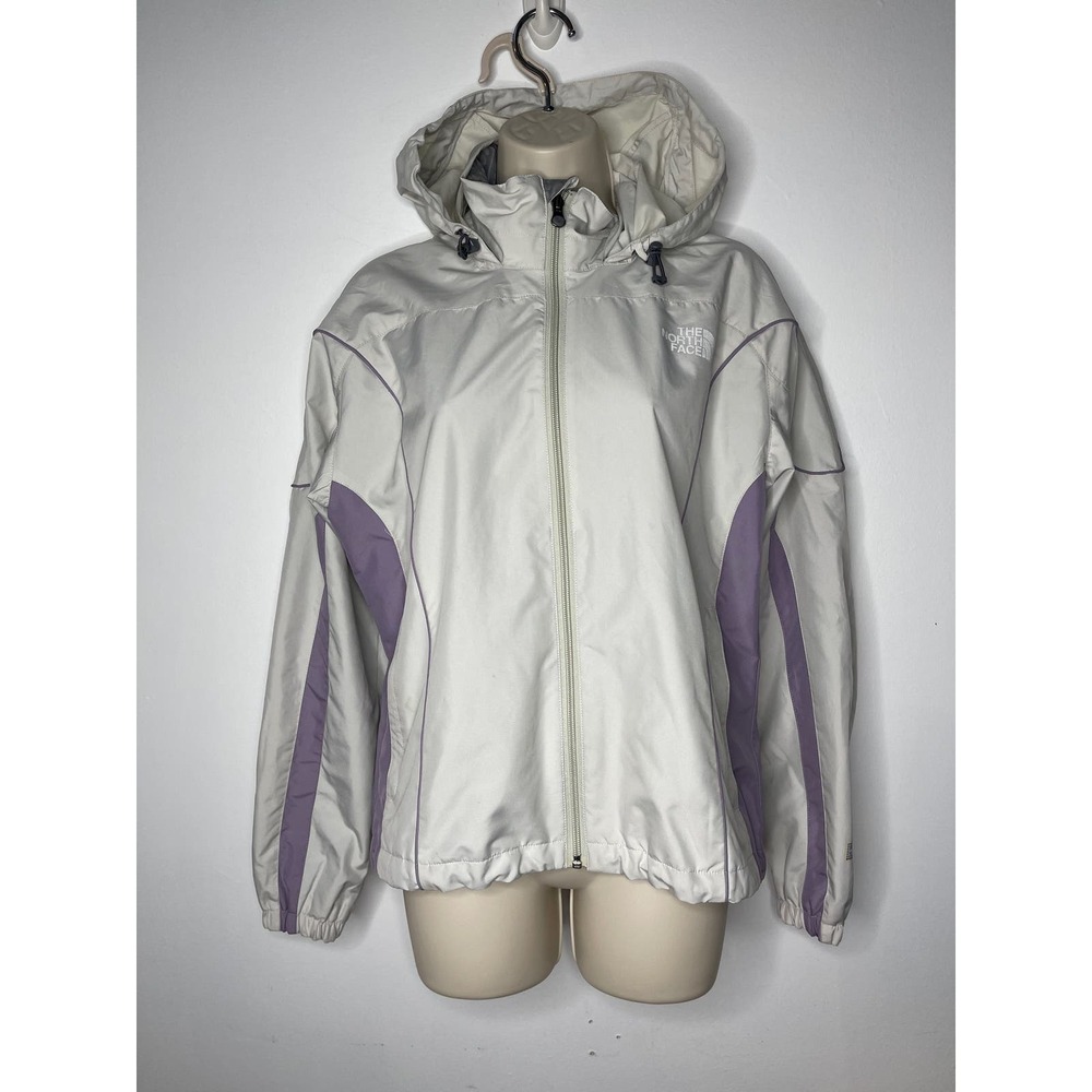 The North Face Hydrenalite Rain Jacket White and Purple Size Small